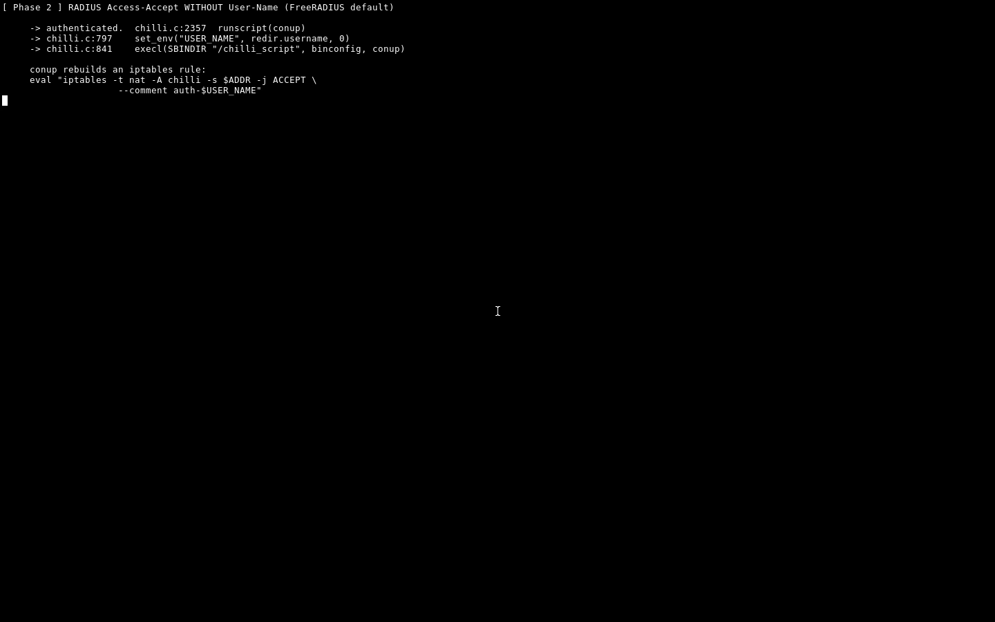 Fase 2: el identity propagado hacia RADIUS