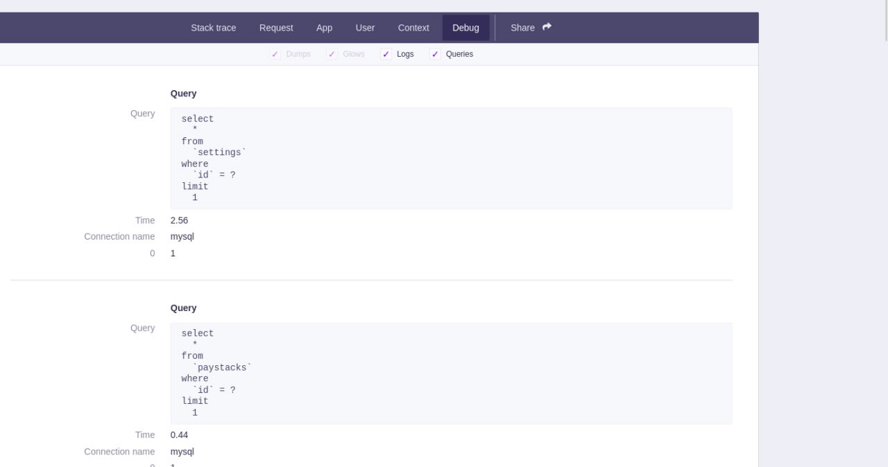 Consultas SQL expuestas por el debug mode