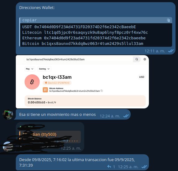 Rastreo de wallets en USDT, Litecoin, Ethereum y Bitcoin utilizadas para monetizar el fraude
